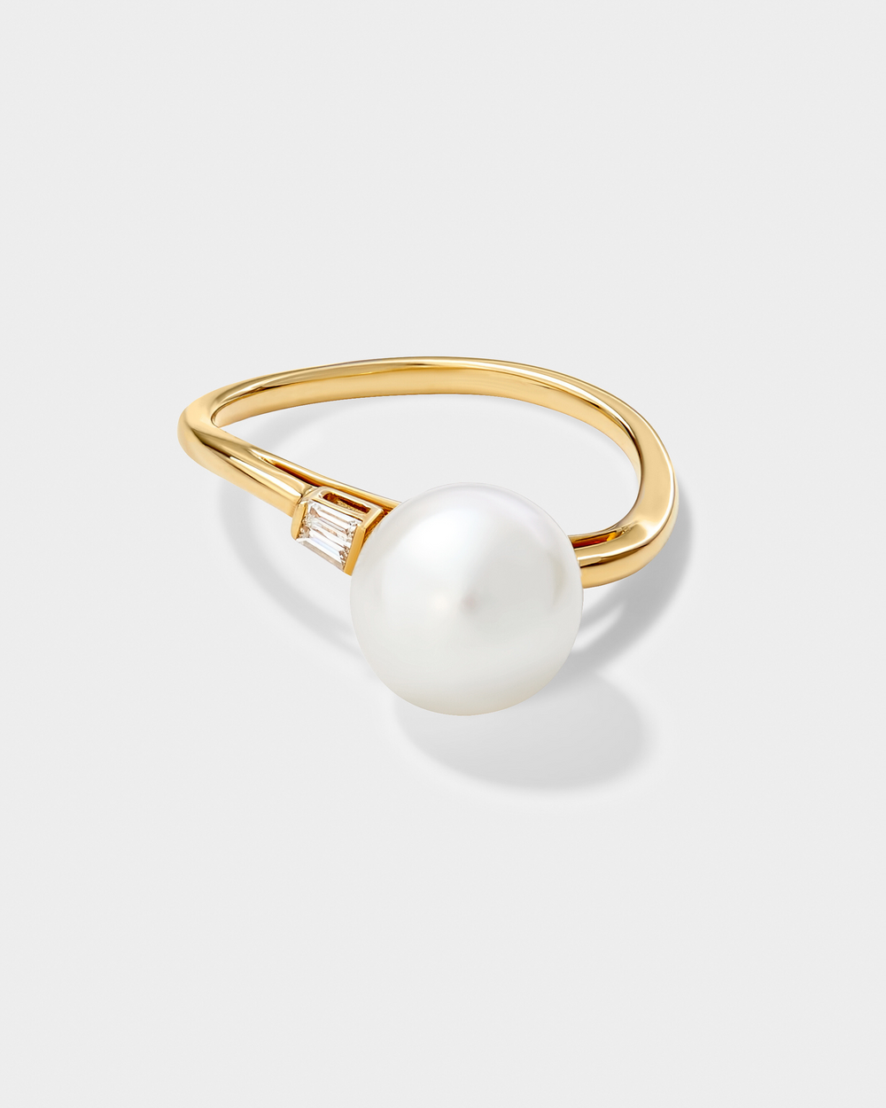 Orbit Pearl Diamond Ring