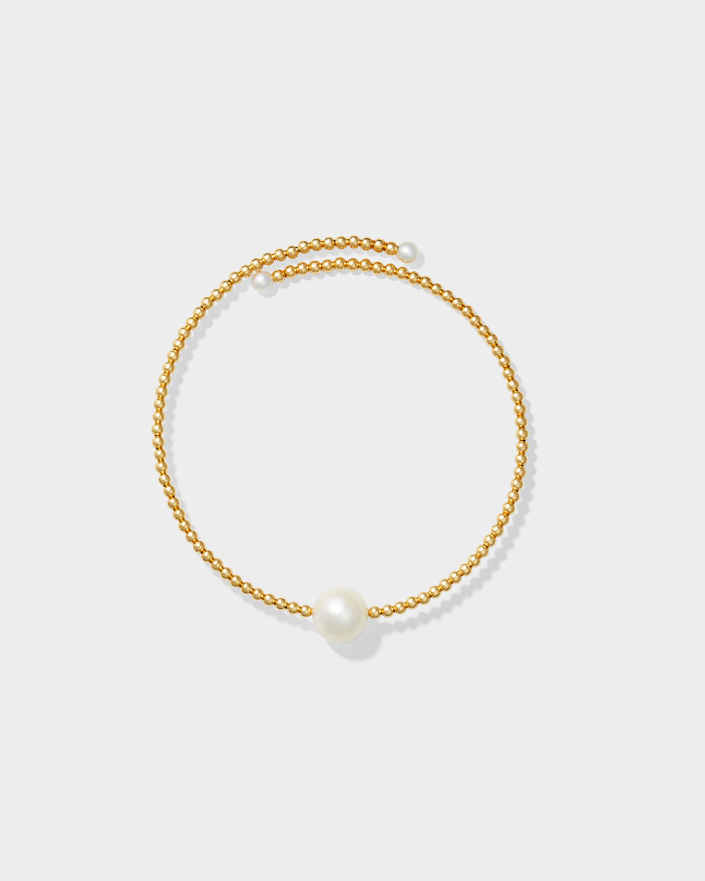 Olive Center Pearl Bead Bracelet