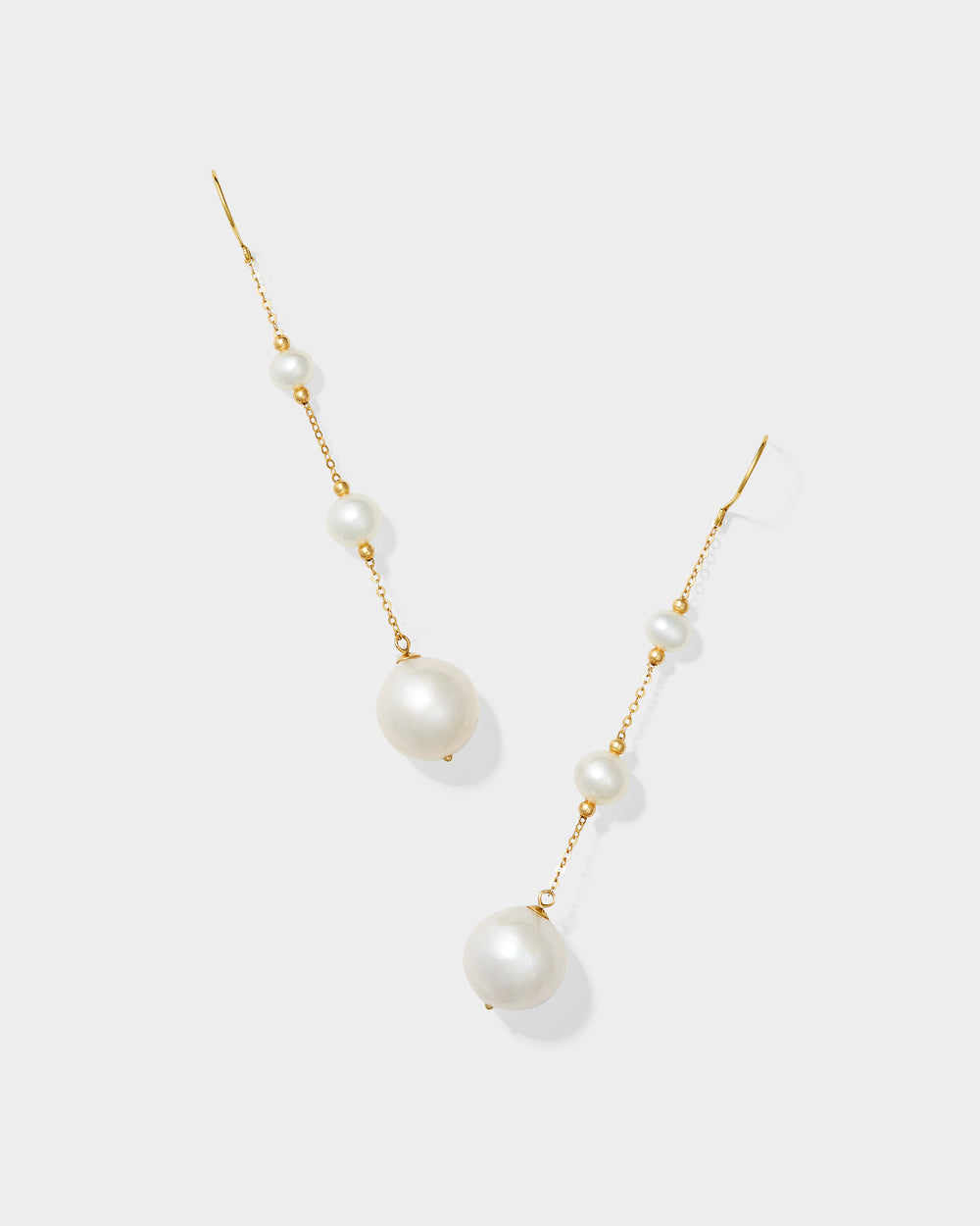 Java Triple Stack Pearl Earrings