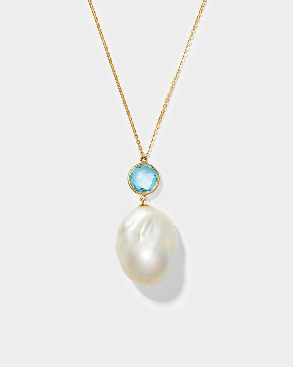 Salinas Aquamarine Baroque Pearl Necklace
