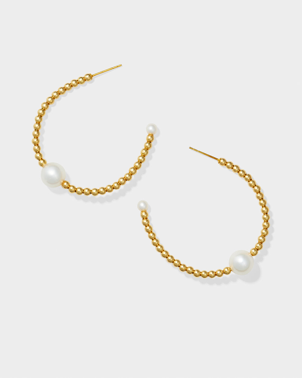 Bolina Center Pearl Large Bead Hoops